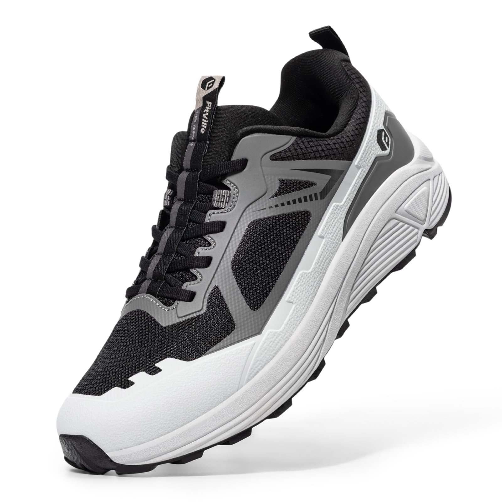Anti Slip Trail Running Sneakers - FitVille Trail Running Schoenen Heren, brede