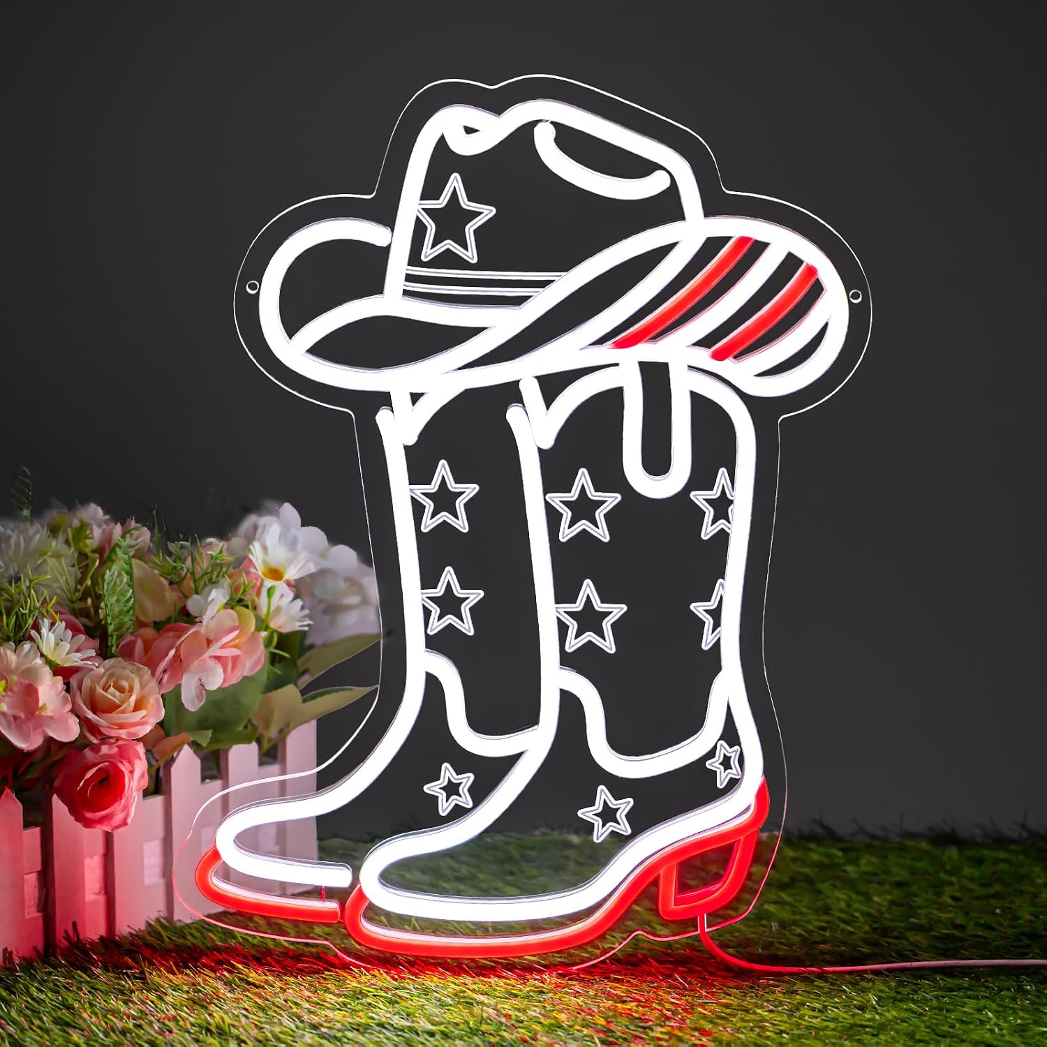 Cowboylaarzen en hoed LED neon - Boots recensie en prijs